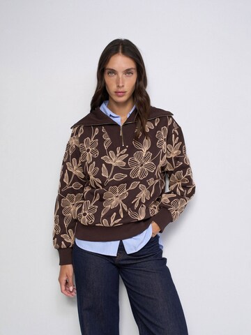 Salsa Jeans Trui in Bruin: voorkant