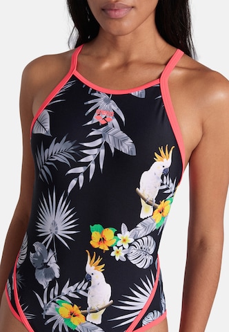 Costum de baie sport 'TROPICAL SUMMER' de la ARENA pe negru