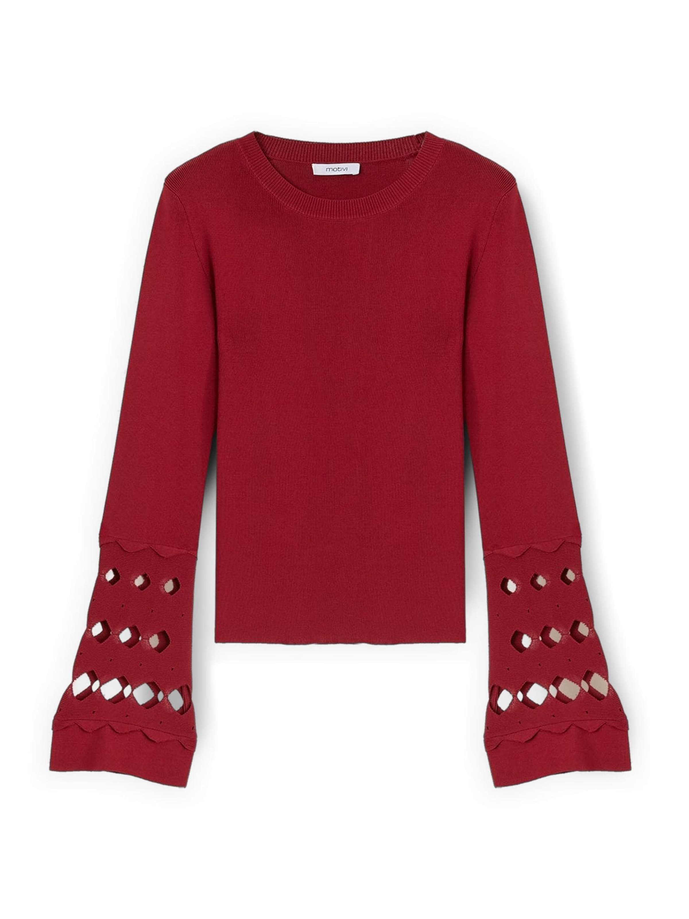 Pull-over MOTIVI en rouge : devant