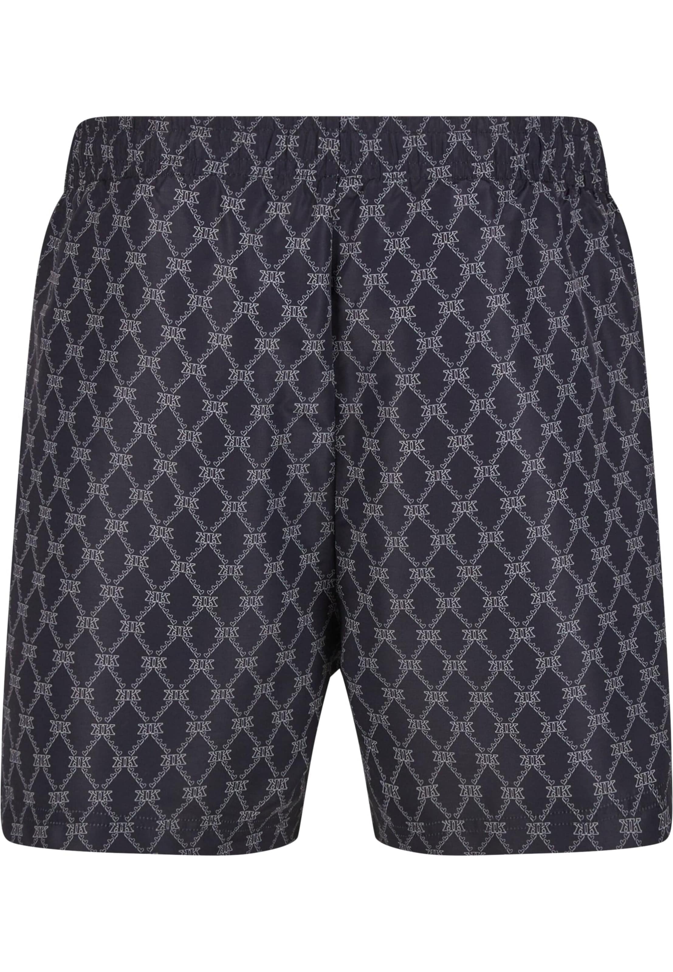 Karl Kani Badehose 'KM251-041-1 Signature Monogram Aop' in Blau