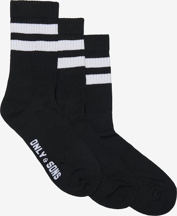 Only & Sons Socks 'ONSRODY' in Black: front
