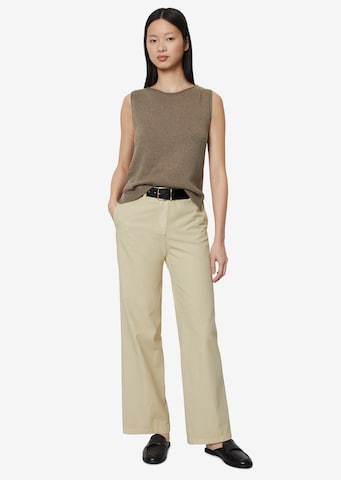 Marc O'Polo Wide Leg Chinohose in Beige