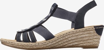 Rieker - Sandalias con hebilla en azul