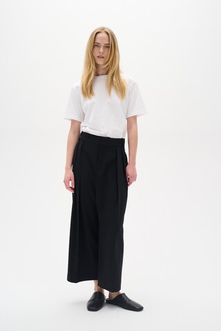 InWear Wide leg Pleat-front trousers 'Natalya' in Black