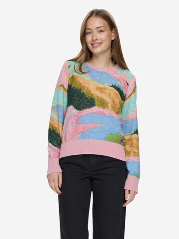 NÜMPH Langarm-Strickpullover in Mischfarben: Vorderseite