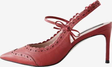 Escarpins à bride arrière 'Tabitha Simmons x Next Josephine' Next en rouge : devant