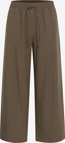 My Essential WardrobeWide Leg/ Široke nogavice Hlače 'Dias' - smeđa boja: prednji dio