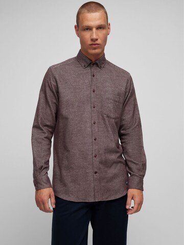 HECHTER PARIS Regular fit Overhemd in Rood: voorkant