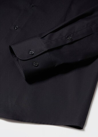 MANGO MAN Slim fit Button Up Shirt 'Emeritol' in Black
