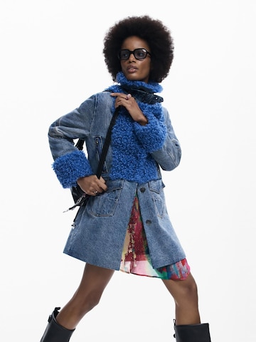 Desigual Zimný kabát - Modrá: predná strana