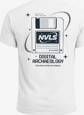 Neverless Shirt 'Digital Archaeology' in White: front