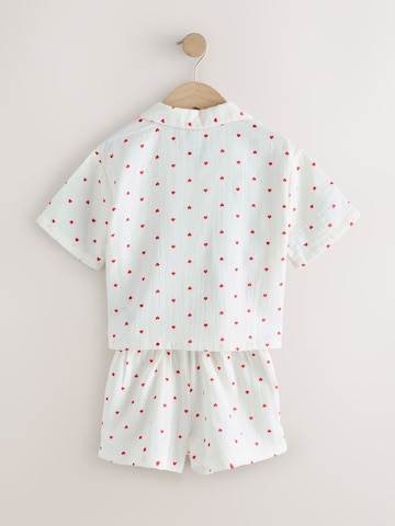 Pigiama 'Valentine' di Next in bianco