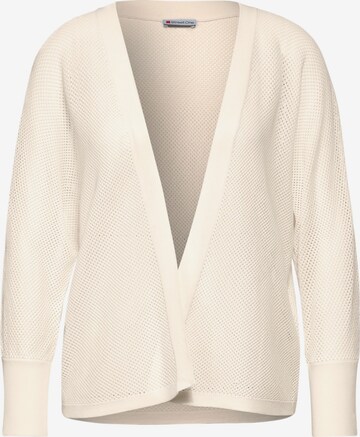 STREET ONE Knit Cardigan in White: front