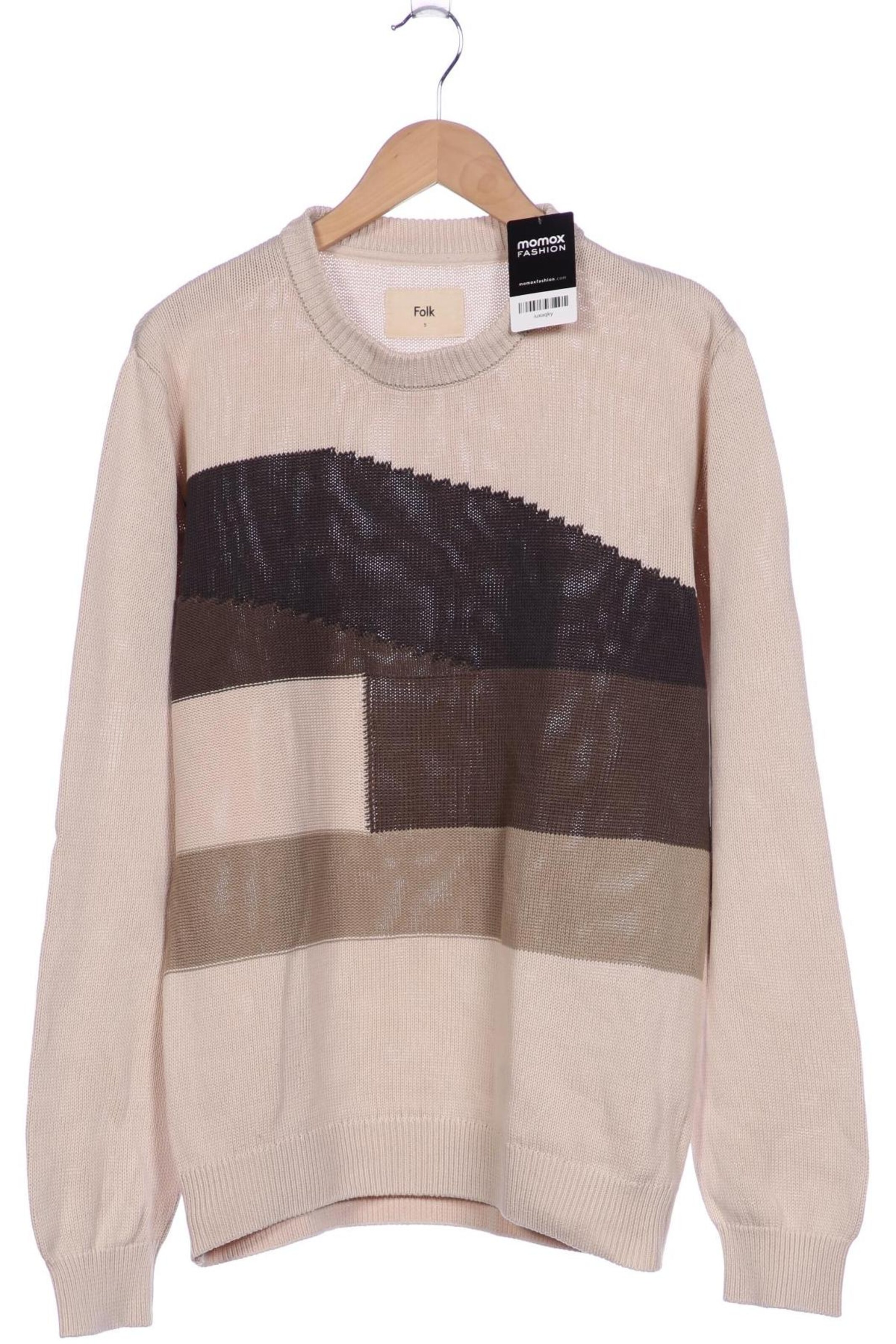 Folk Sweater & Cardigan in XL in Beige: front
