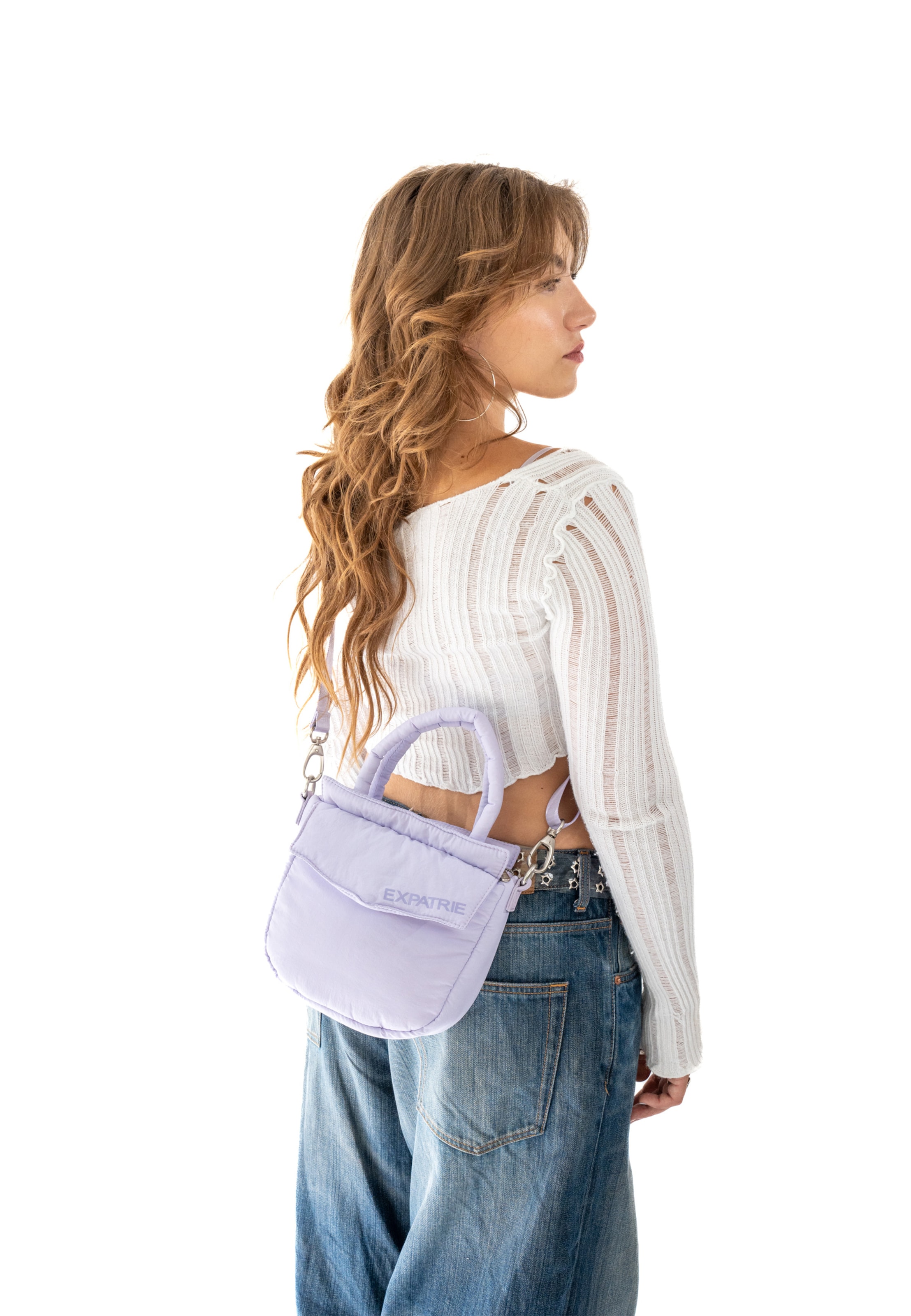 Expatrié Handbag 'Poppy Small' in Purple