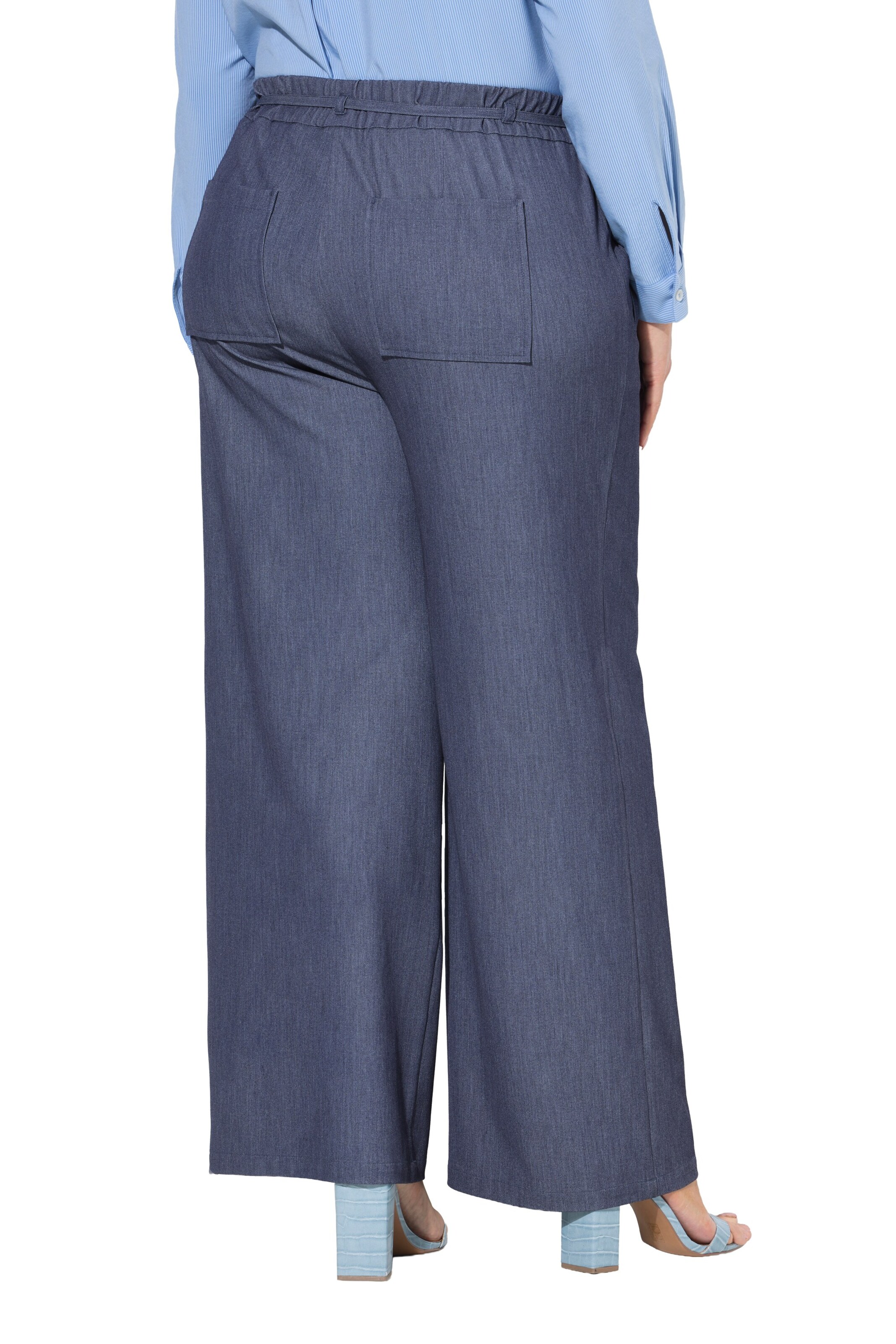Ulla Popken Wide leg Trousers in Blue