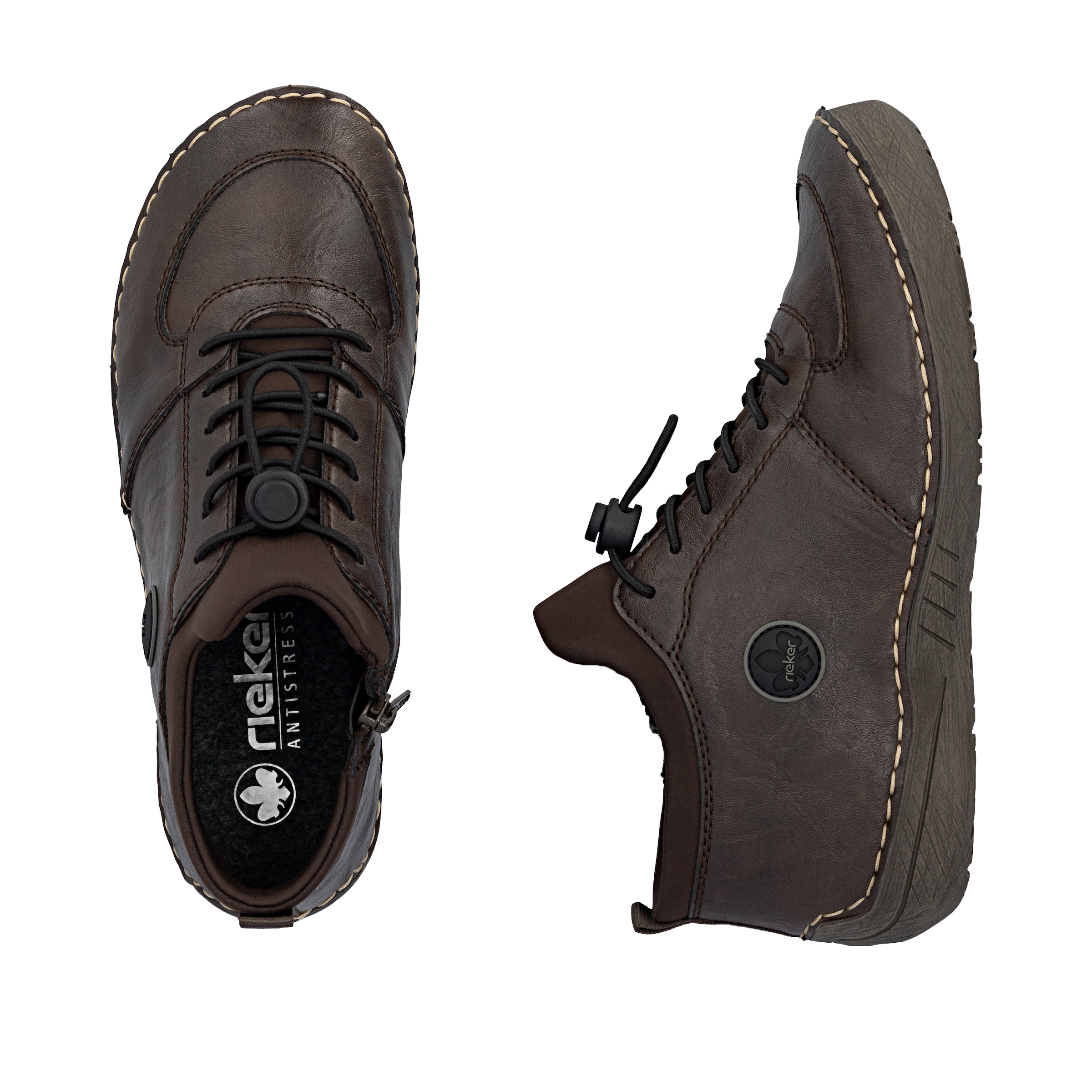 Bottines à lacets Rieker en marron
