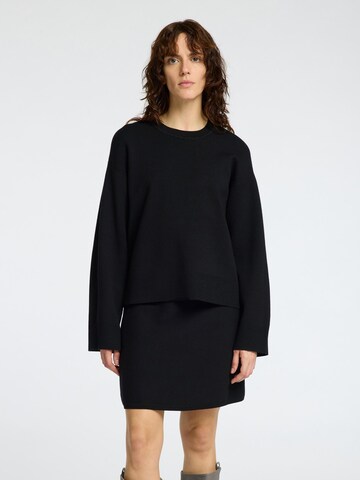 Pull-over SELECTED en noir : devant