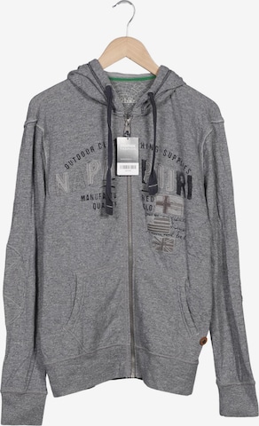 NAPAPIJRI Kapuzenpullover L in Grau: Vorderseite