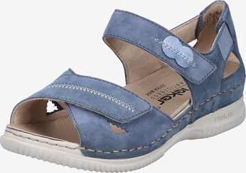 Rieker Strap Sandals 'V7474' in Blue: front