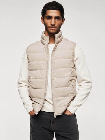 Gilet 'Gorryst' MANGO MAN en beige : devant