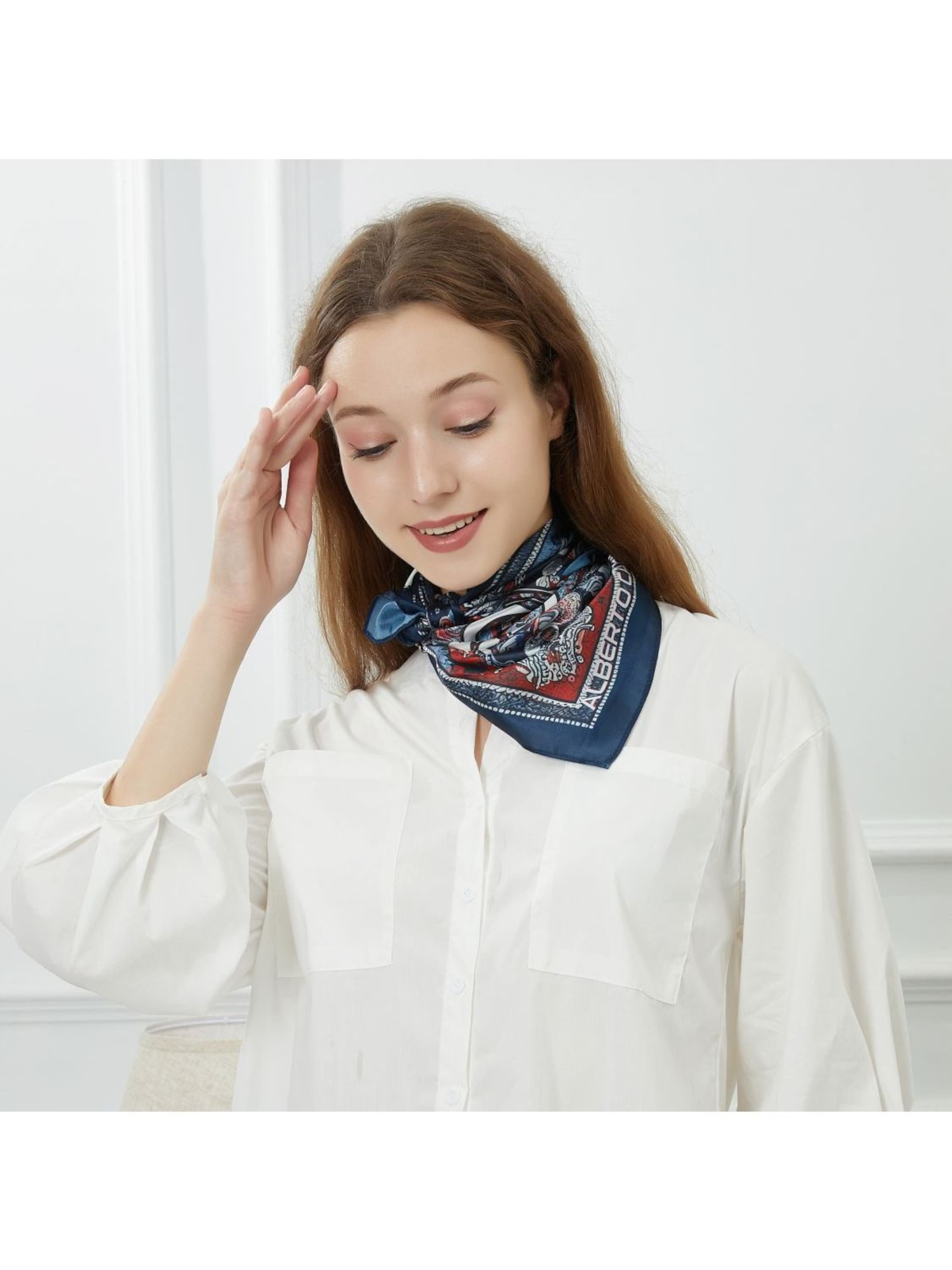 Sciarpa 'Horse Cléo' di alberto cabale in blu