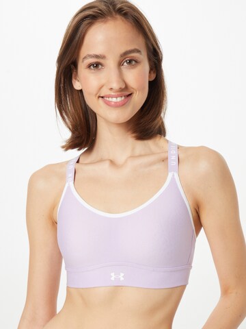 UNDER ARMOUR Medium Support Sports bra 'Infinity' in Purple: front