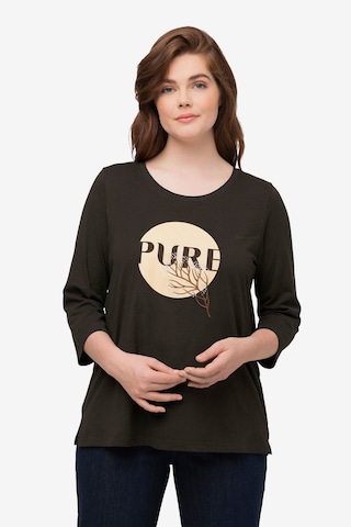 T-shirt Ulla Popken en noir : devant