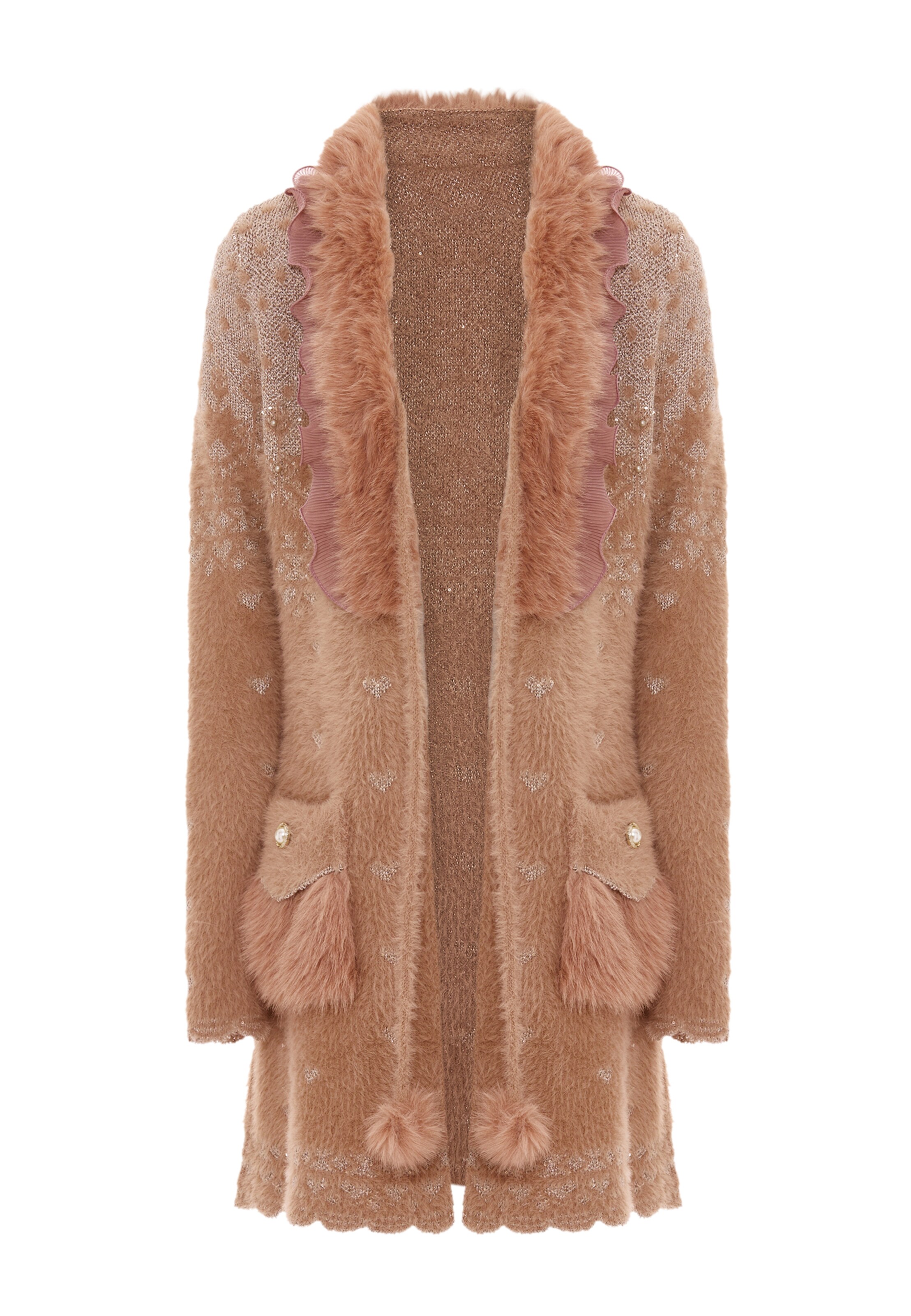 Cardigan faina en marron : devant