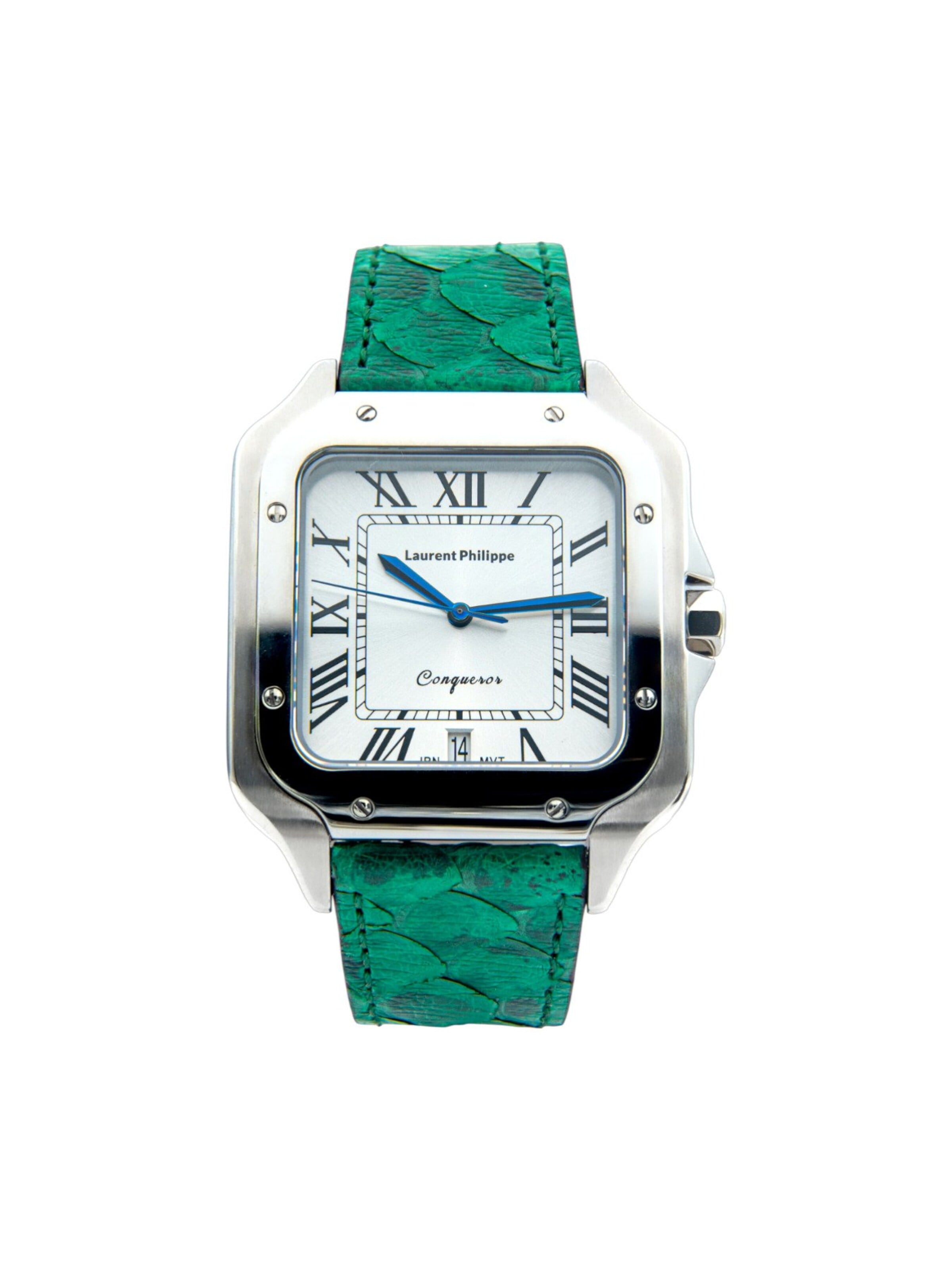 Laurent Philippe Analog watch 'Conqueror Koh-I-Noor – Emeraude Desire' in Green: front