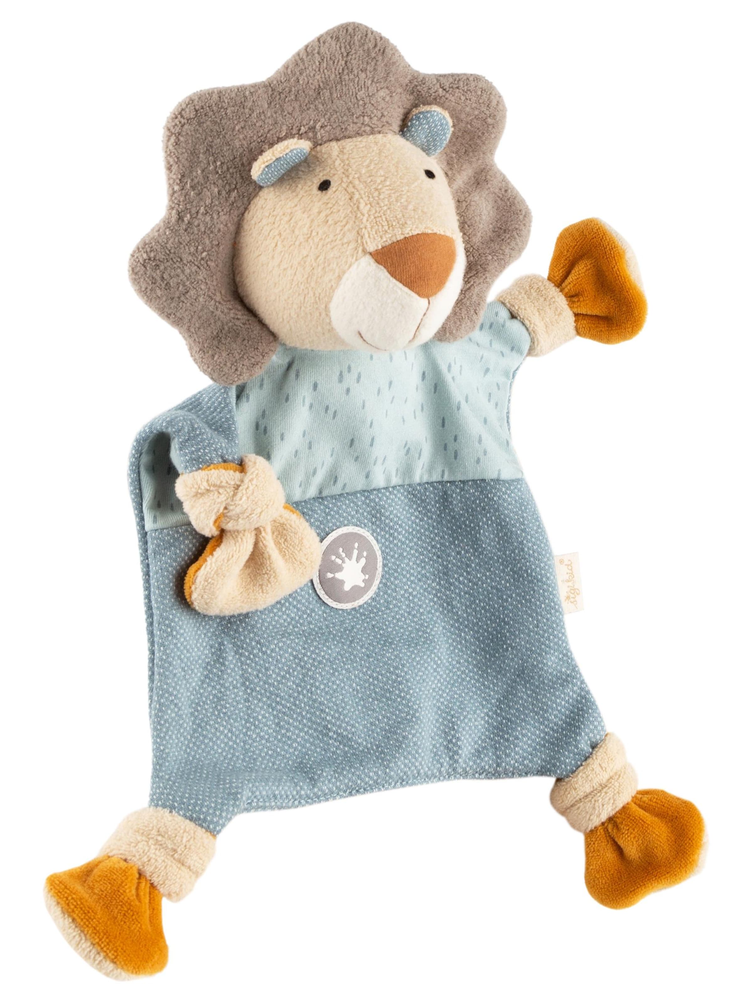 SIGIKID Stuffed animals 'Schnuffeltuch Löwe Baby Geschenk' in Blue: front