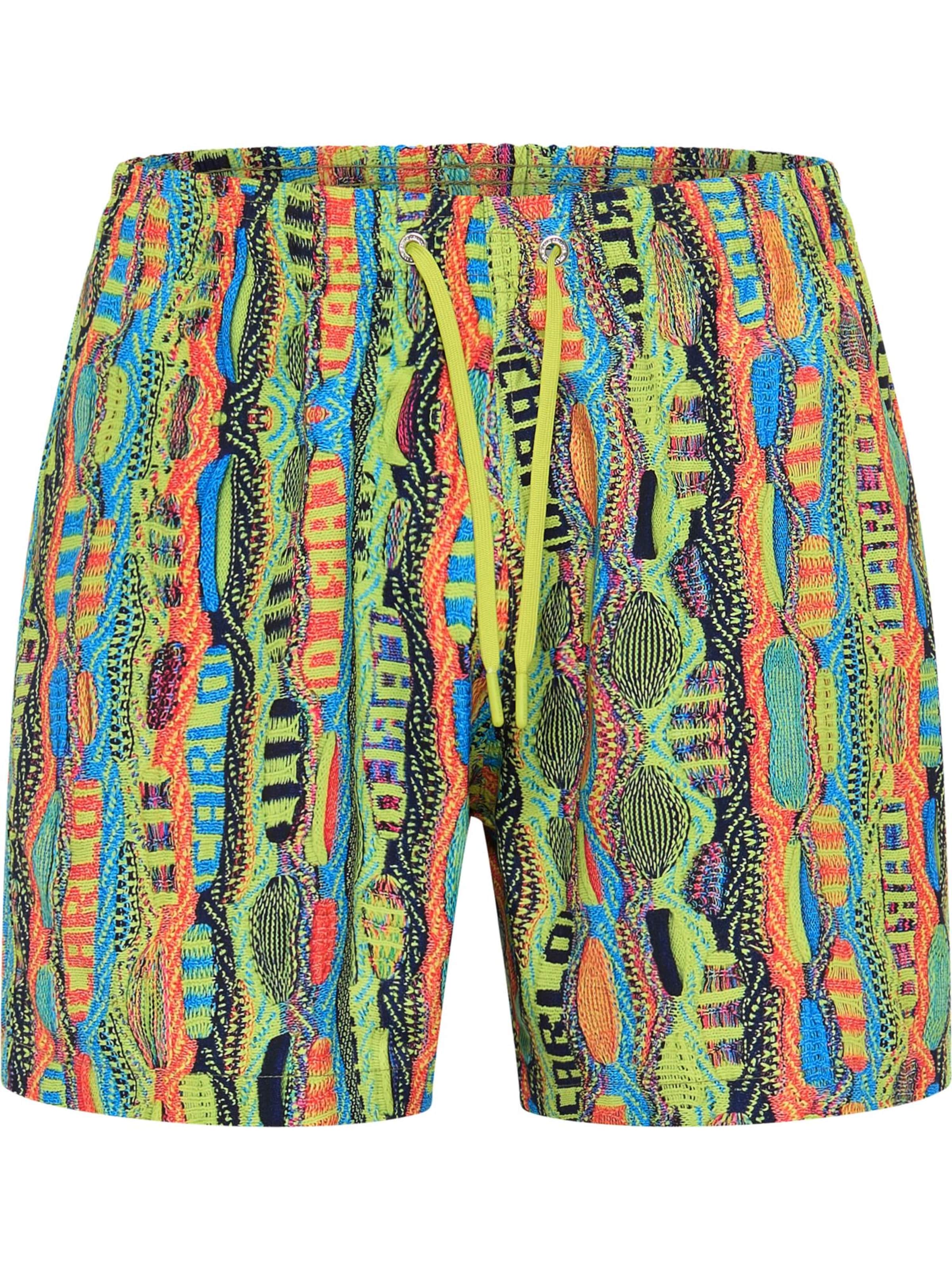 Carlo Colucci Zwemshorts in Groen: voorkant