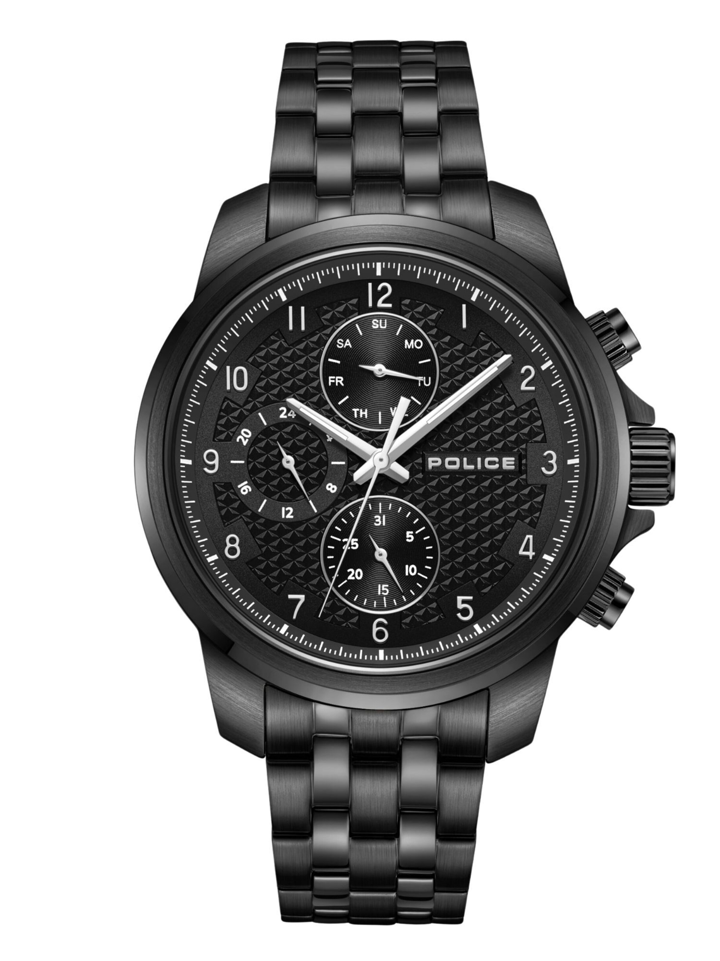 POLICE Analog Watch 'Mensor' in Black: front