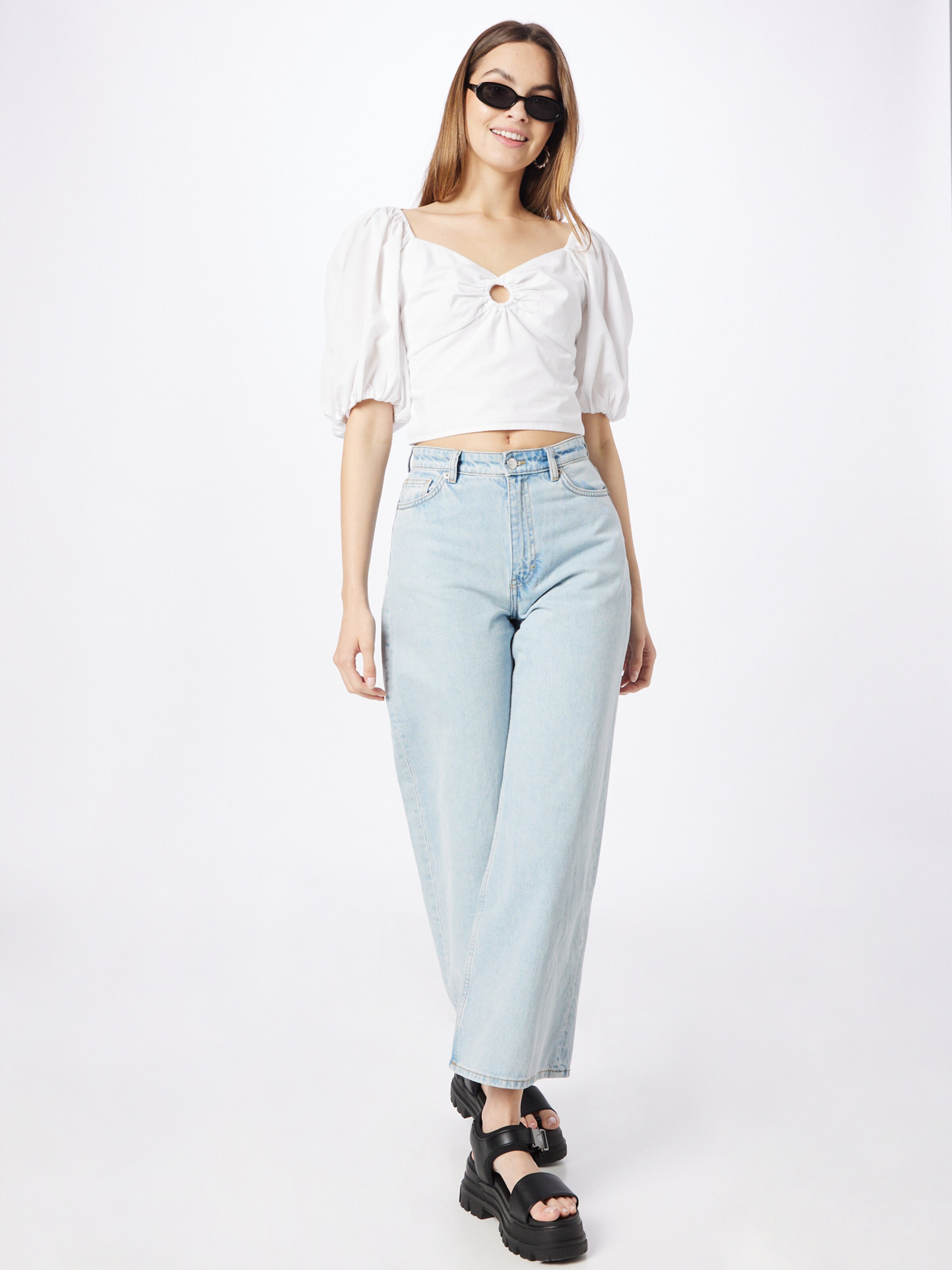 Abercrombie Fitch Blusa em Branco ABOUT YOU