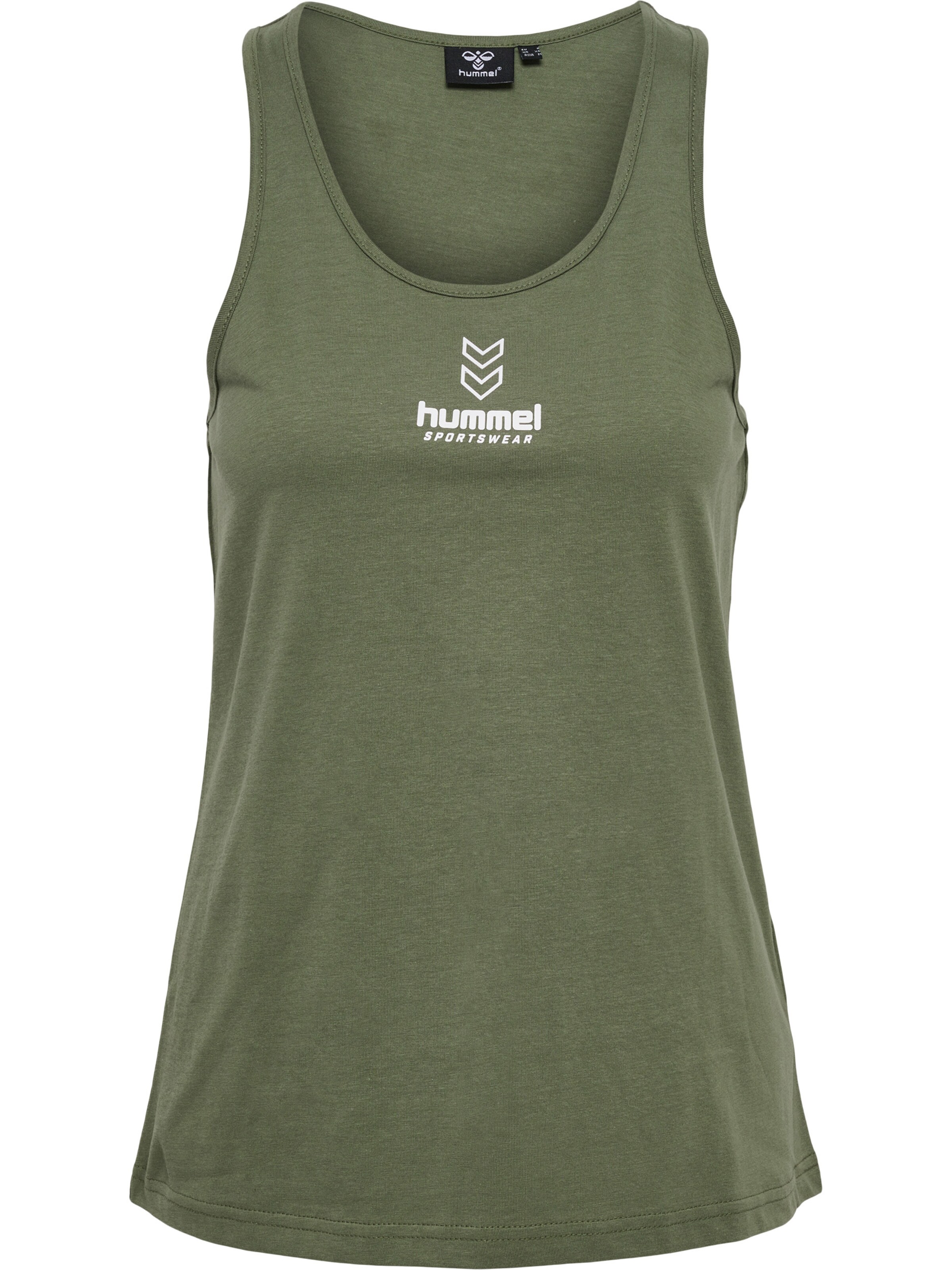 Hummel Sporttop in Groen: voorkant