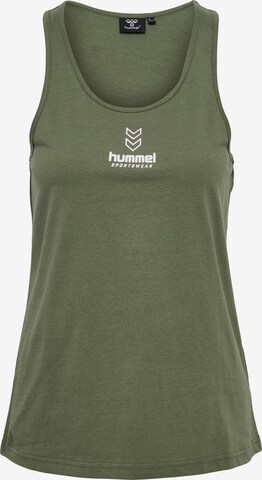 Hummel Sporttop in Groen: voorkant