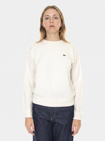 LACOSTE Pullover 'Womens Pullover-70V White Crewneck Sweater' i hvid: forside