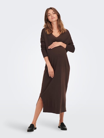 Only Maternity Knitted dress 'IBI' in Brown