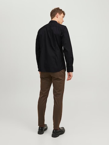 JACK & JONES Слим Рубашка 'JJJOE' в Черный