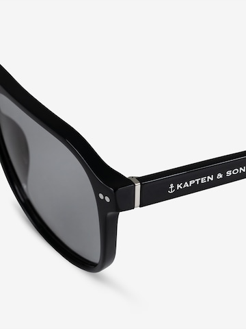 Kapten & Son Okulary przeciwsłoneczne 'Zurich Oversize All Black' w kolorze czarny