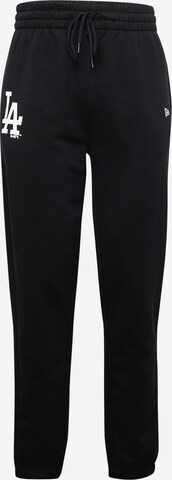 NEW ERA Tapered Pants 'ESSENTLS' in Black: front