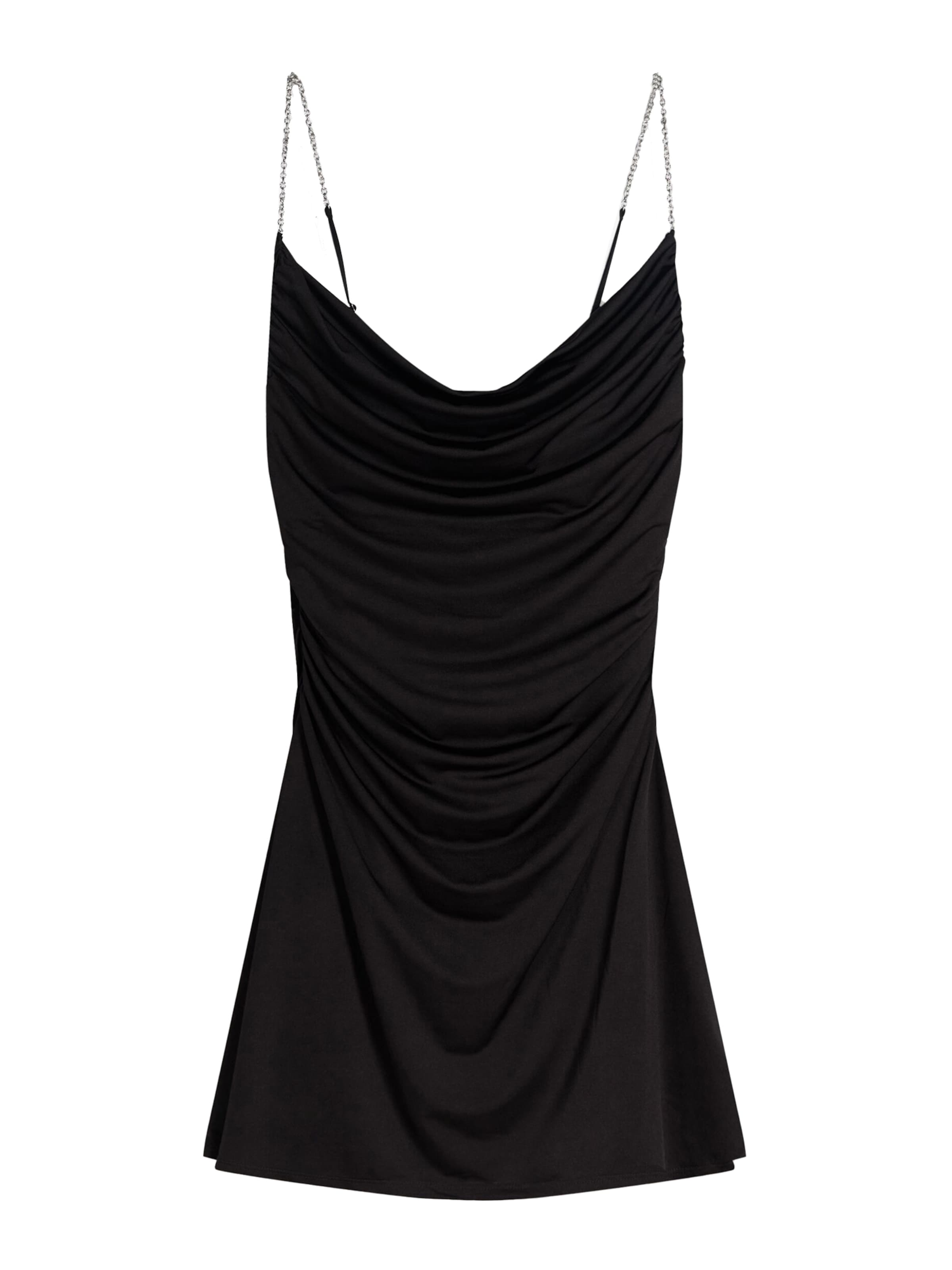 BershkaHaljina - crna boja: prednji dio