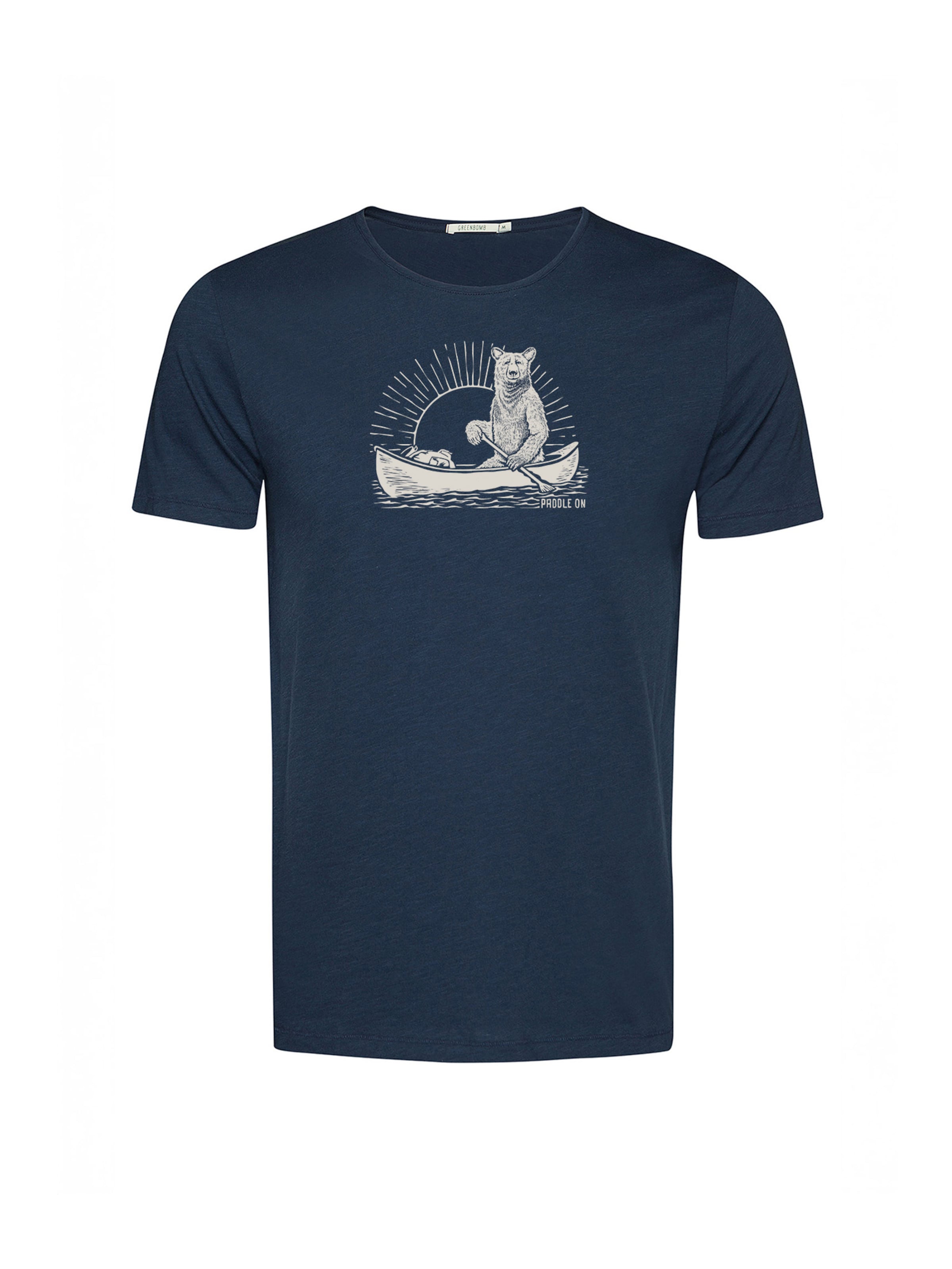 GREENBOMB Shirt 'Spice Bear Canoe' in Blauw: voorkant