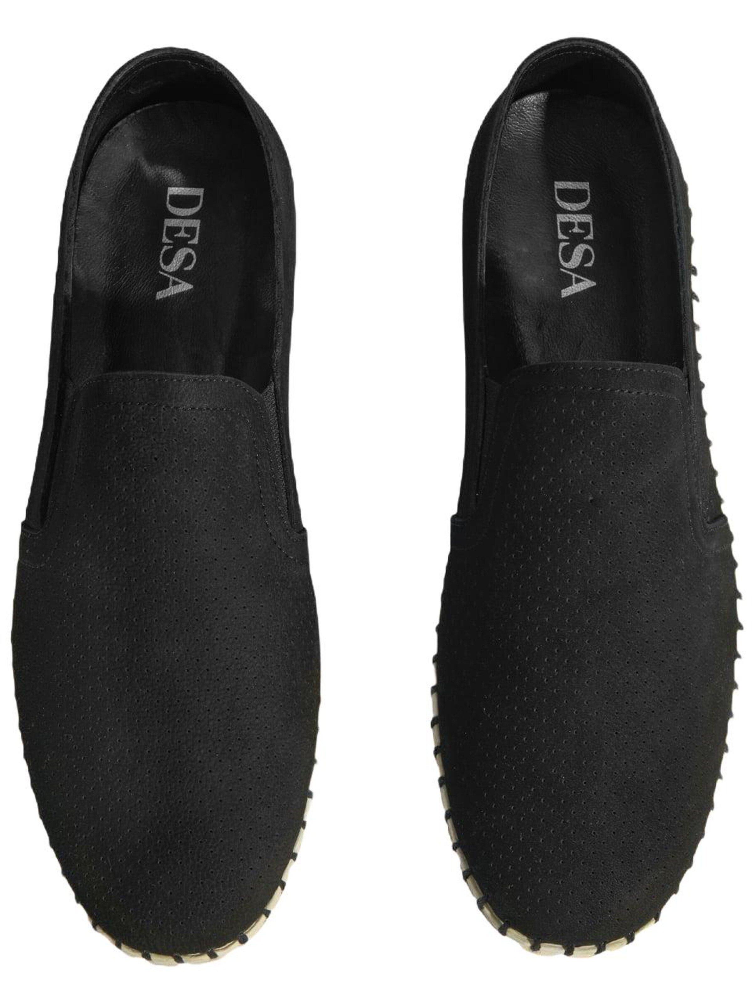 Chaussure basse 'Slip-Ons' Desa en noir