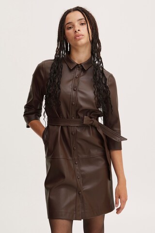 Robe-chemise 'CASILA' ICHI en marron : devant