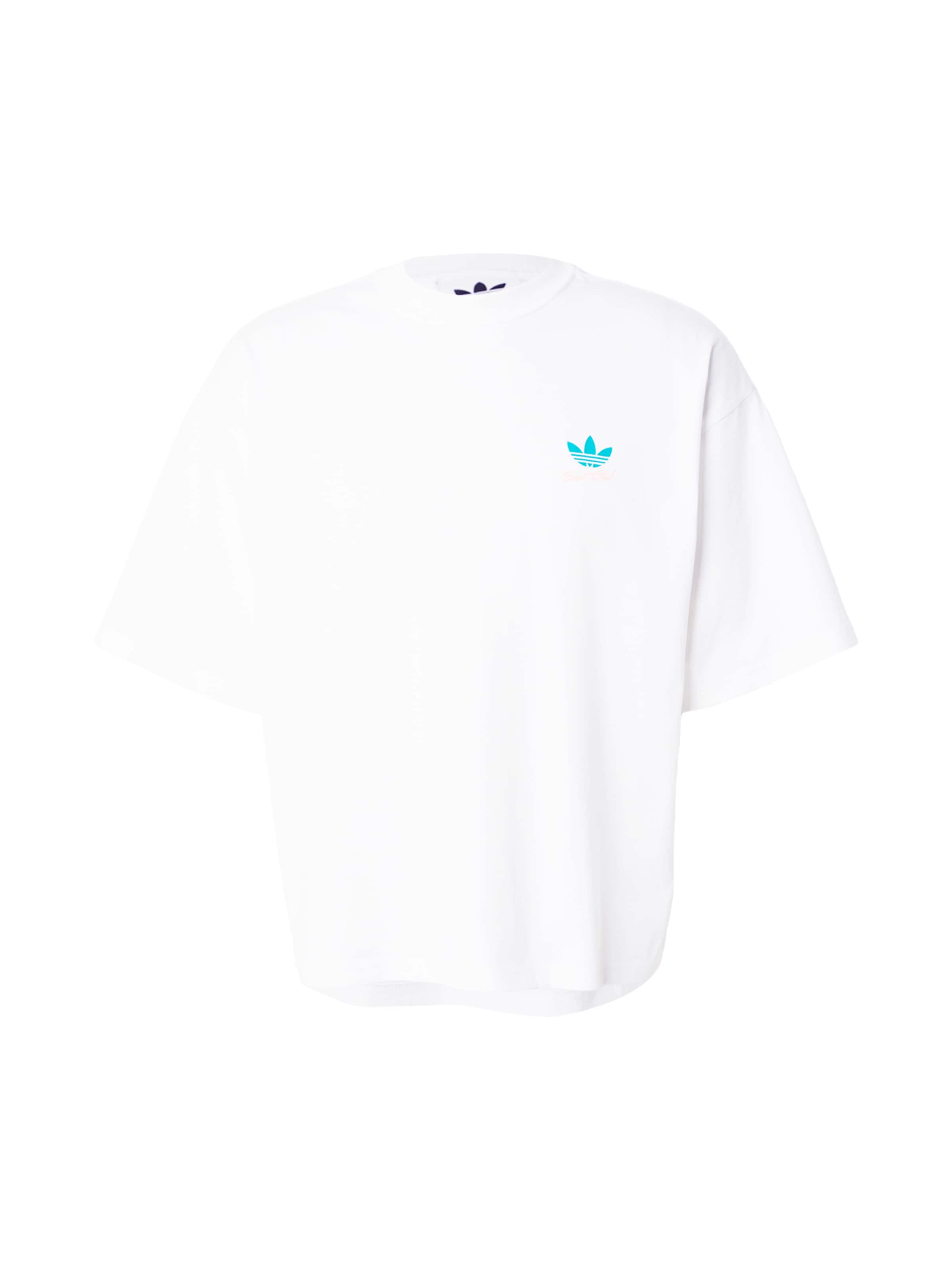 ADIDAS ORIGINALS Koszulka w rozmiarze XS w kolorze niebieski cyjan / jasnozielony / pomarańczowy / białym, Podgląd produktu