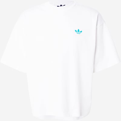 ADIDAS ORIGINALS Camisa em XS em azul ciano / verde claro / laranja / branco, Vista do artigo