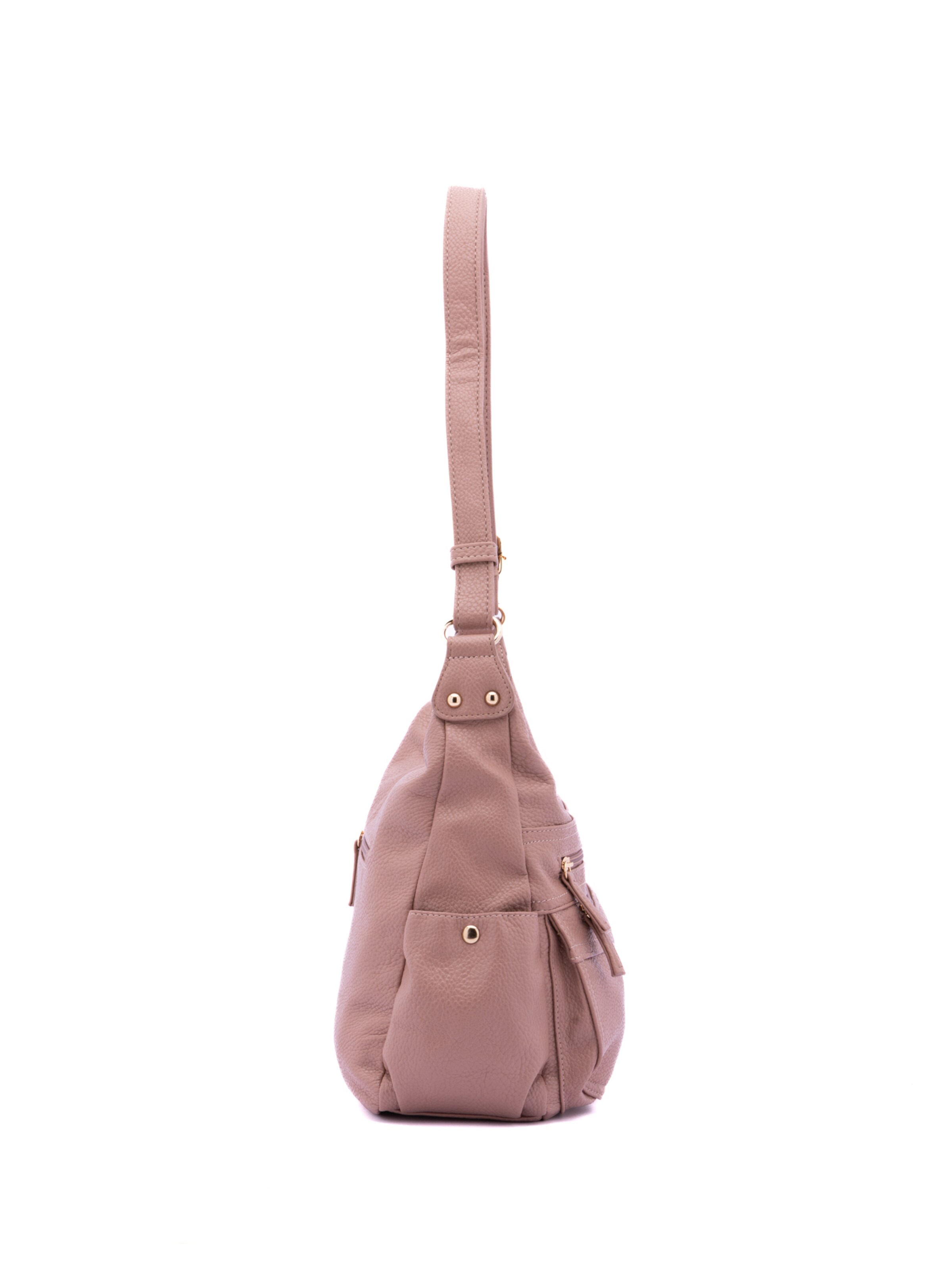 Borsa a spalla 'Borsa a Spalla Donna Ecopelle - Zip e Tasche Multiple' di B. Cavalli in rosa