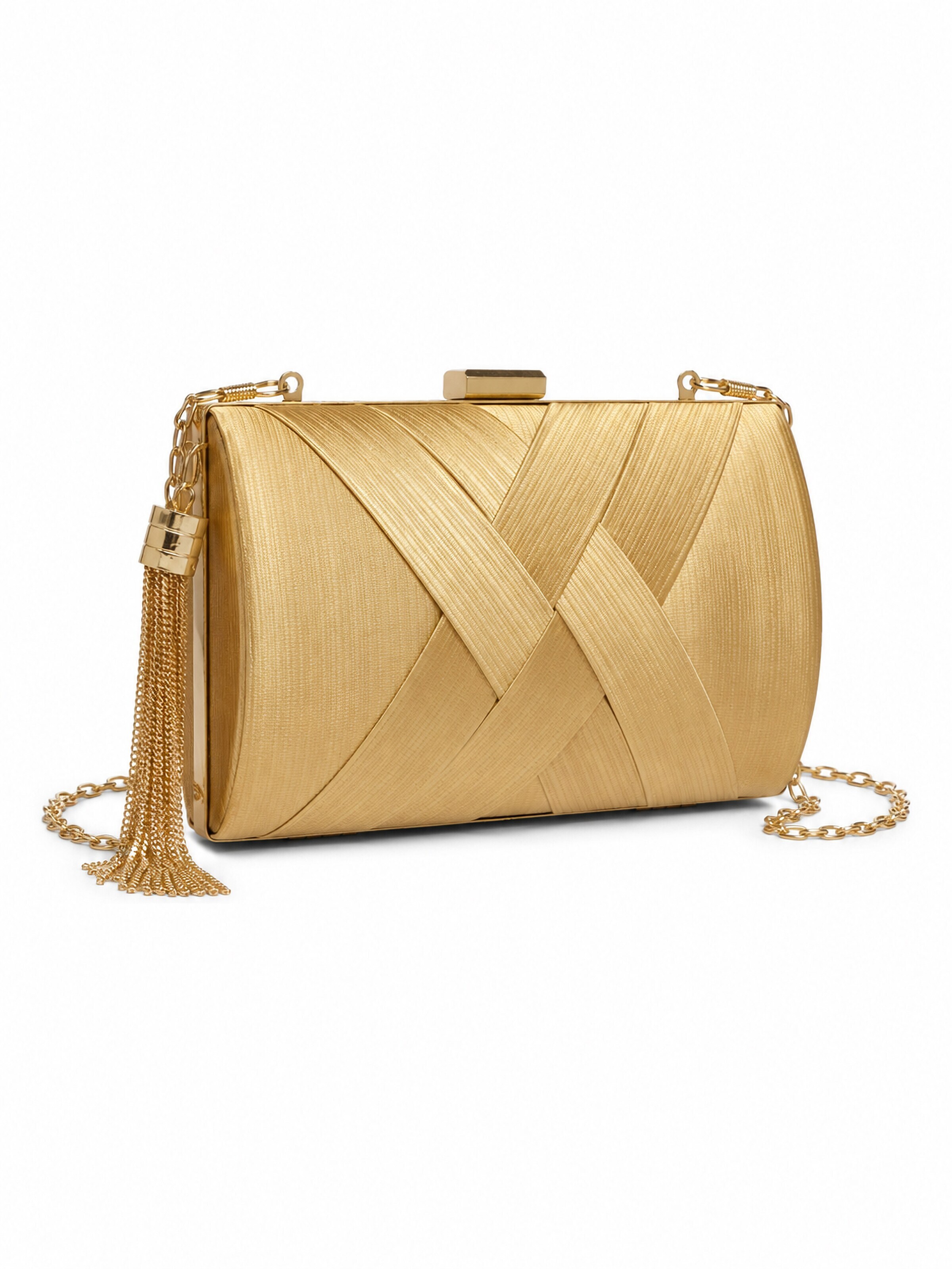 COLLEZIONE ALESSANDRO Clutch 'Sydney' in Gold: front
