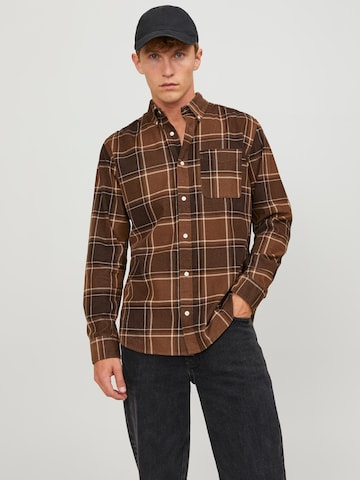 ruda JACK & JONES Standartinis modelis Marškiniai 'Brook'